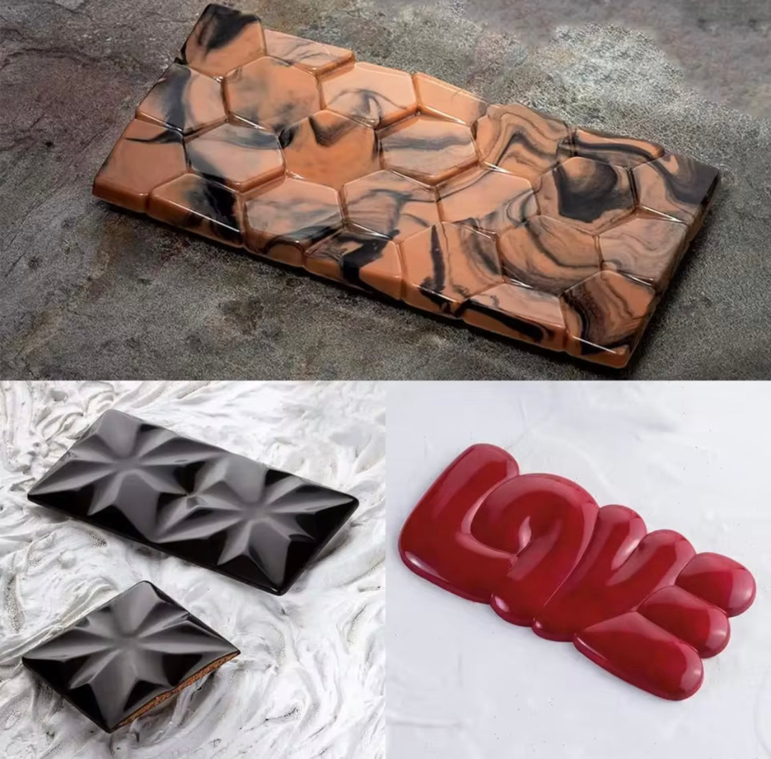6 Grids Mini Rectangular Silicone Chocolate Mold, Easy Release Rectangle Chocolate Mold, Non Stick Silicone Mold 6 Grids Mini Rectangular Silicone Chocolate Mold, Easy Release Rectangle Chocolate Mold, Non Stick Silicone Mold